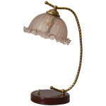 Lampe de table vintage, abat - jour en verre, lampe de bureau pour chambre � coucher, bureau, chevet