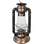 Lampe tempête couleur bronze en métal 38 cm Lampe tempête couleur bronze en métal 38 cm