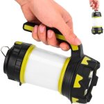 Lampe torche de camping led smd ? lanterne 2 w + 1 w, 6 modes de fonctionnement, poigne de transport, ...
