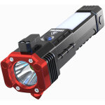 Lampe torche led rechargeable, marteau de s�curit�, plastique, rouge