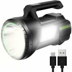 Lampe torche led rechargeable1200lm 6500mah, ultra puissante 4 modes d'�clairage, lampe de poche pour ...