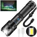 Lampe torche led ultra puissante - 1000000 lumens de poche rechargeable tanche ipx7 7 modes d'clairage ...
