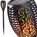 Lampe torche solaire xl 50 cm effet flamme lampes de jardin 12led Lampe torche solaire xl 50 cm effet flamme lampes de jardin 12led