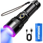 Lampe torche uv 365nm 20w rechargeable, d�tecteur urine, r�sine, peinture, avec lunettes protection uv, ...