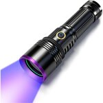 Lampe torche uv 365nm, 30w, lampe lumi�re noire rechargeable par usb, pour durcissement r�sine, d�tection ...