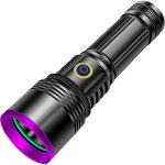 Lampe torche uv 365nm led lampe ultraviolet puissante rechargeable usb lampe de poche uv lumire noire ...