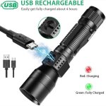 Lampe torche uv 365nm usb rechargeable, 3 en 1 uv 370nm led lampe de poche, magn�tique au bas, avec clip, ...
