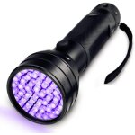 Lampe torche uv, lampe uv avec 51 leds ultra - violet, 395 nm lumire noire dtecteur pour traceurs fluorescen ...