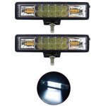 Lampe de travail, 2pcs led pods barre lumineuse 48w led barre lumineuse de travail conduite antibrouillard ...