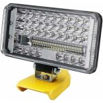 Lampe de travail led 204w 8600 lm, lampe de poche pour batterie au lithium dewalt xr 18v 20v