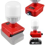 Lampe de travail led einhell 18v, lampe rechargeable 12w avec ampoule e27, �clairage ext�rieur et chantier ...