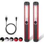 Lampe de travail, lampe led rechargeable baladeuse cob torche lampe de 5 modes magn�tique lampe de poche ...