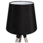 Atmosphera - lampe tr�pied 'runo' hauteur 58 cm bois & noir