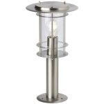 Lampe york lampadaire ext�rieur 40cm acier inoxydable 1x a60, e27, 40w, adapt� aux lampes normales (non ...