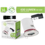 Lampesecoenergie ? lot de 20 spots encastrables �tanches ip65 87mm ? douille gu10 avec ampoule led 5w ...