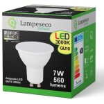 Lampesecoenergie ? ampoule led gu10 7w dimmable 3 niveaux ? lumi�re blanche chaude 3000k ? 560 lumens ...