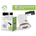 Lampesecoenergie ? spot encastrable �tanche ip65 87mm ? inox ? douille gu10 ? ampoule led 5w 3000k ? ...