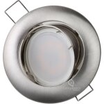 Lampesecoenergie ? support spot encastrable orientable en aluminium bross� ? diam�tre 81mm ? trou de ...