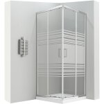 Saniverre - lana cabine douche h 180 cm porte coulissante semi - opaque 100 x 100 cm