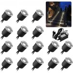 Langray ? lot de 16 spots led encastrables au sol ? �tanch�it� ip67 ? 0, 6 w ? �32 mm ? 4000 k blanc ...
