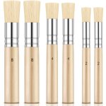 Langray - 6 pièces brosses à pochoir en bois pinceaux à pochoir naturels purs brosses de peinture en ... Langray - 6 pièces brosses à pochoir en bois pinceaux à pochoir naturels purs brosses de peinture en ...