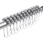 Langray - crochets anneaux de rideau de douche en acier inoxydable chrom� - 24pcs - rapanda