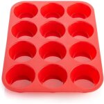 Langray - moule  muffins en silicone, moule  patisserie pour 12 muffins - moule  muffins sans bpa ...