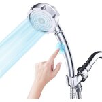 Langray - pommeau de douche, 3 modes de douche à main avec arrêt bouton douche de rotation à 360° douchette ... Langray - pommeau de douche, 3 modes de douche à main avec arrêt bouton douche de rotation à 360° douchette ...