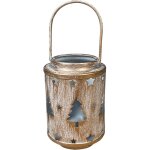 Lanternes � bougies pratiques de ferme, lanterne de chandelier creuse en fer en m�tal incurv�e avec arbre, ...