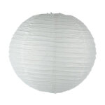 Lanterne boule en papier 'f��ric' 35cm blanc