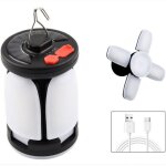 Lanterne de camping solaire � led 1200 mah, rechargeable par usb, 6 modes, lampe de camping portable ...