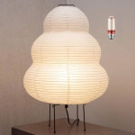 Lanterne japonaise en papier de riz � intensit� variable, lampadaire, lampe de table 3000 - 6000k, r�glage ...