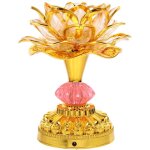 Feiyue - lanterne led colore usb en forme de lotus pour accessoires de bouddha, lampe de culte, veilleuse, ...