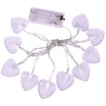 Lanterne led love avec tlcommande et botier  piles, luminaire suspendu pour la saint - valentin