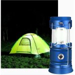 Lanterne led rechargeable solaire / usb, lampe de camping puissante, lanterne de jardin portable avec ...