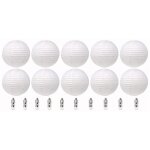 Lanternes en papier, 10pcs lanternes en papier rutilisables blanches chinoises dcoratives pour les ...