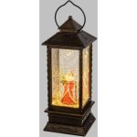 Lanterne rectangulaire bronze led effet glitter � lumi�re fixe h27, 5cm lotti