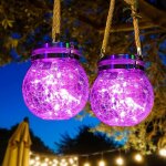 Lanterne solaire, 2 paquet de lumi�res d�coratives solaires suspendues pour l'ext�rieur, lampe de pot ...
