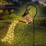 Lanterne solaire pour arrosoir, guirlande lumineuse led, support en mtal, blanc chaud