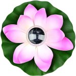 Lanterne solaire lotus pour ext�rieur, lumi�res de piscine flottantes lumi�res solaires de lotus lampe ...