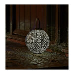 Lanterne solaire - smart garden - damas m�tal ajour� - bronze - �nergie solaire - ambiance orientale