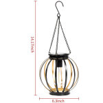 Lanterne solaire suspendue ext�rieure ? lustre m�tallique � lumi�re chaude pour jardin, balcon et int�rieur, ...