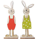 Lapin de p�ques d�cor de table en bois - figurine mignonne pour jardin et int�rieur