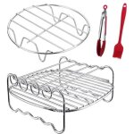 Largeight - 2 pices multifonction double couche brochette, supports friteuse air comprim, support multifonct ...
