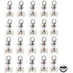 Largeight ? lot de 20 rouleaux de rail planeur de voie de rideau ? roues en alliage d'aluminium 10mm ...