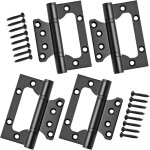 Largeight - jamais utilis]4x charnires en acier inoxydable, 4 pouces rectangulaire feuille 100mm charnires ...