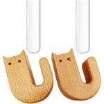 Largeight - aimants chats - vase magntique pour rfrigrateur - vase magntique bois mignon avec tube ...