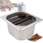 Largeight - bote  coffre  caf, bote coups expresso en acier inoxydable, bac caf lavable sans glissement ...
