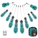 Largeight - kit de tournevis magntique, 10 pices coffret tournevis kit de tournevis avec 5 tournevis ...