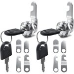 Largeight - jamais utilis]lot de 2 serrure boite aux lettre 16 mm avec 5 plaques de serrure diffrentes, ...